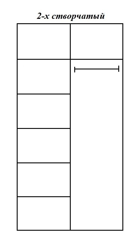 Шкаф Глория 2-х створчатый