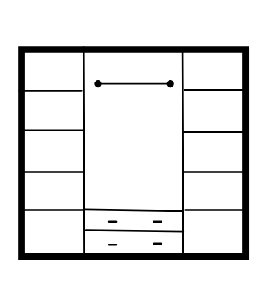 Шкаф "Авиньон" 4-х ств. с ящиками